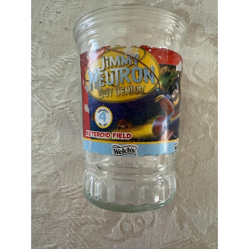 Welch’s Glass Jelly Jar The Adventures of Jimmy Neutron Boy Genius #6 Vintage